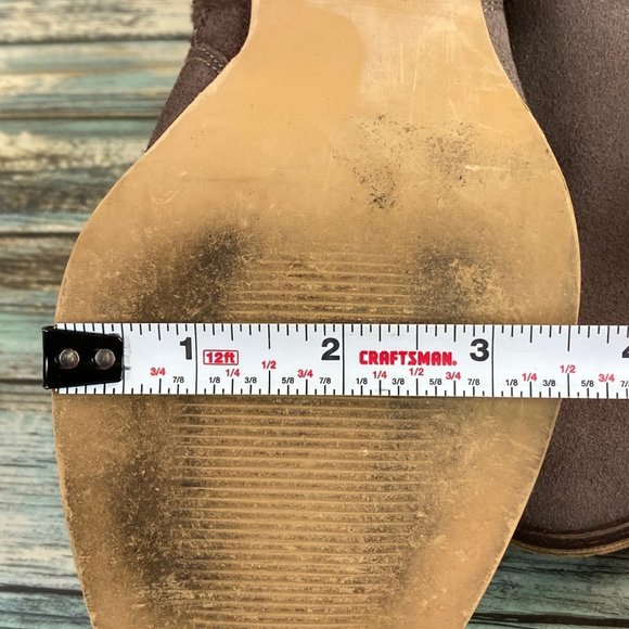 Steve Madden Ohio Womens Ankle Boot Size 8M Gray Suede Fringe Zip Western Bootie - Picture 9 of 13